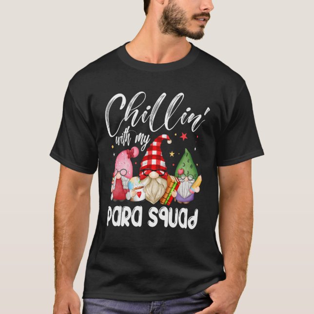 Paraprofessional Para Squad Chillin Gnomes Christm T-Shirt (Vorderseite)