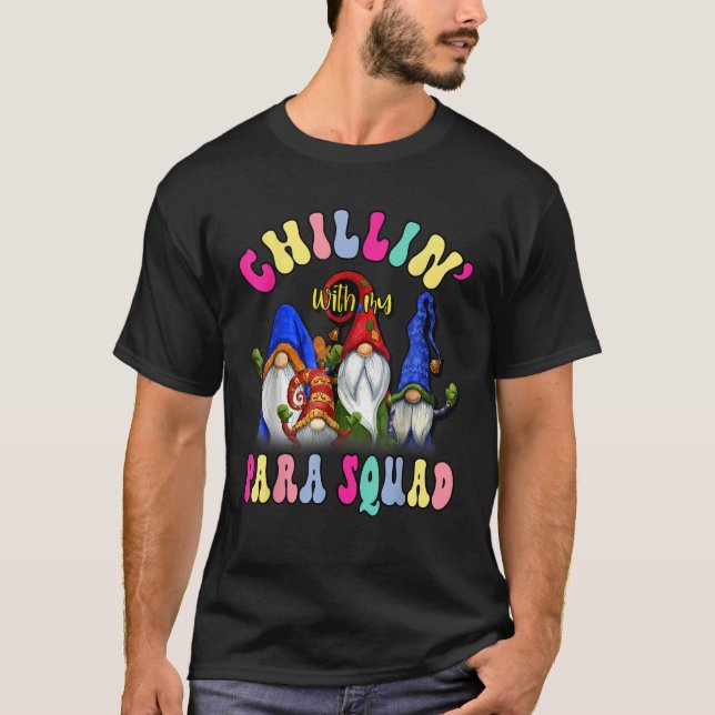 Paraprofessional Para Squad Chillin Gnomes Christm T-Shirt (Vorderseite)