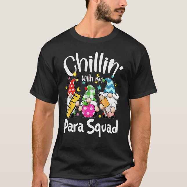 Paraprofessional Para Squad Chillin Gnomes Christm T-Shirt (Vorderseite)