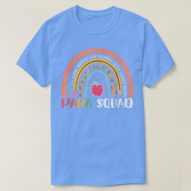 Paraprofessional Para Squad Crew Boho Rain T-Shirt (Design vorne)