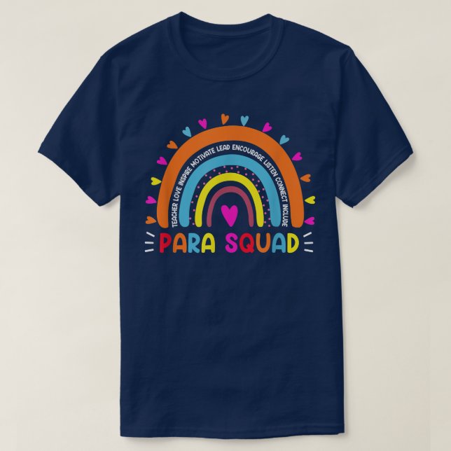 Paraprofessional Para Squad Crew Boho Rain T-Shirt (Design vorne)