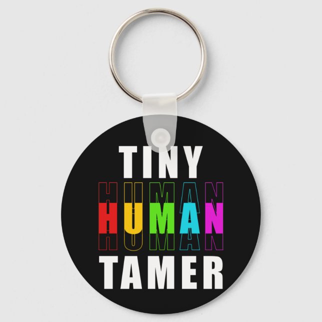 Paraprofessional Paraeducator Tiny Tamer Lehrer Schlüsselanhänger (Vorderseite)