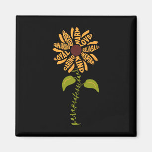 Paraprofessioneller Para-Sonnenblumen-Lehrer Byck Magnet