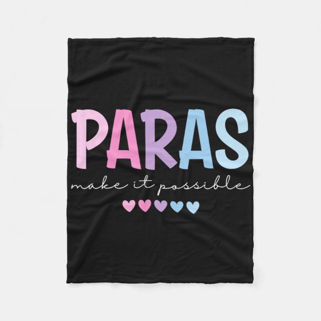 Paras machen es möglich Heart Para Paraprofessiona Fleecedecke (Vorderseite)