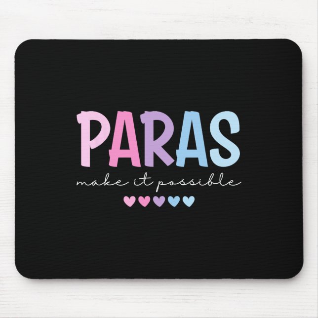 Paras machen es möglich Heart Para Paraprofessiona Mousepad (Vorne)