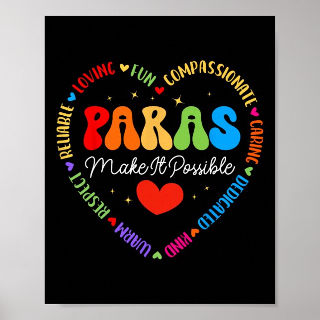 Paras machen es möglich Paraprofessioneller Lehrer Poster (Vorne)