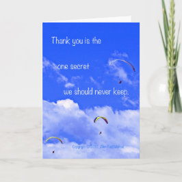 Parasailing 2 mit Gedicht: Kein Geheimnis Karte