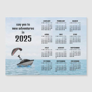 Parasailing Design 2025 Kalender Magnetkarte