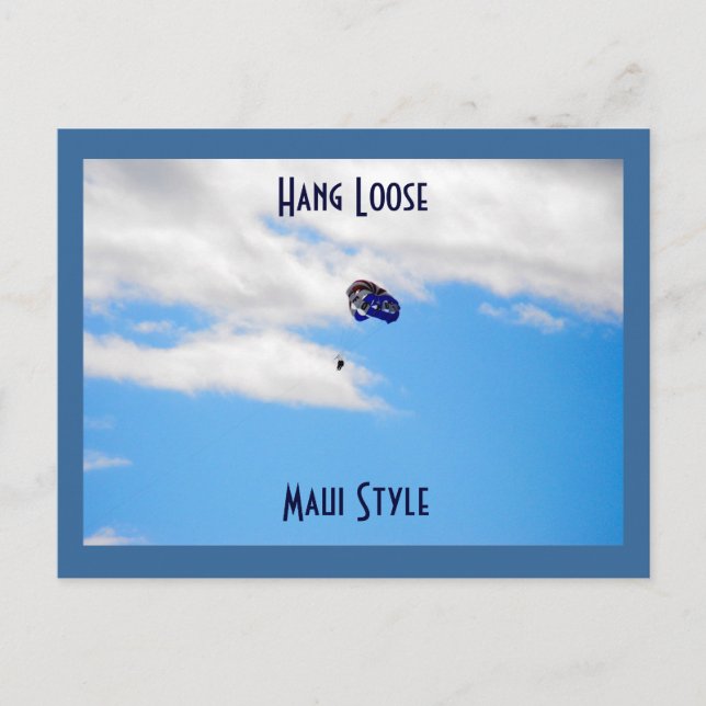 Parasailing in Lahaina, Maui Hawaii Postkarte (Vorderseite)