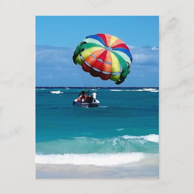 Parasailing-Liebe Postkarte (Vorderseite)