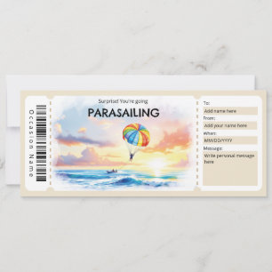 Parasailing-Ticket-Geschenkgutschein Einladung