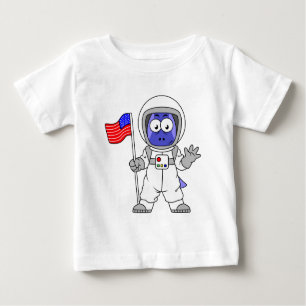 Parasaurolophus Astronautin mit amerikanischer Fla Baby T-shirt