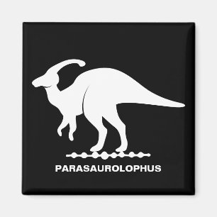 Parasaurolophus-Dinosaur-Silhouette-Magnet Magnet