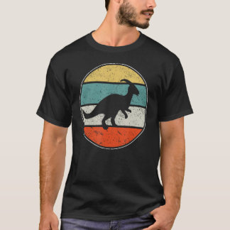 Parasaurolophus Dinosaur Silhouette Retro T-Shirt