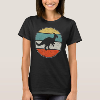 Parasaurolophus Dinosaur Silhouette Retro T-Shirt
