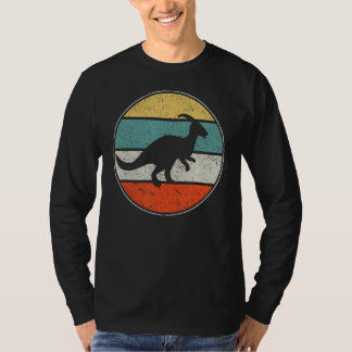 Parasaurolophus Dinosaur Silhouette Retro T-Shirt