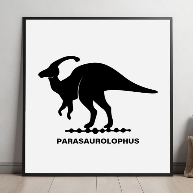 Parasaurolophus Dinosaurer-Silhouette Poster (Von Creator hochgeladen)