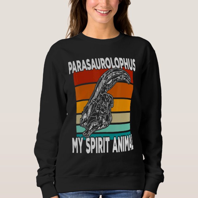 Parasaurolophus Is My Spirit Animal  Kids Sweatshirt (Vorderseite)