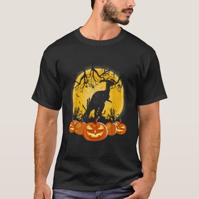 Parasaurolophus Pumpkin Halloween T-Shirt (Vorderseite)