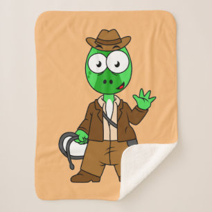 Parasaurolophus, verkleidet als Indiana Jones. Sherpadecke