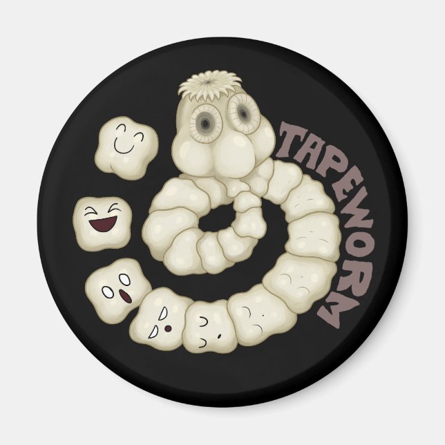 PARASITEN: Bandwurm Magnet (Vorne)