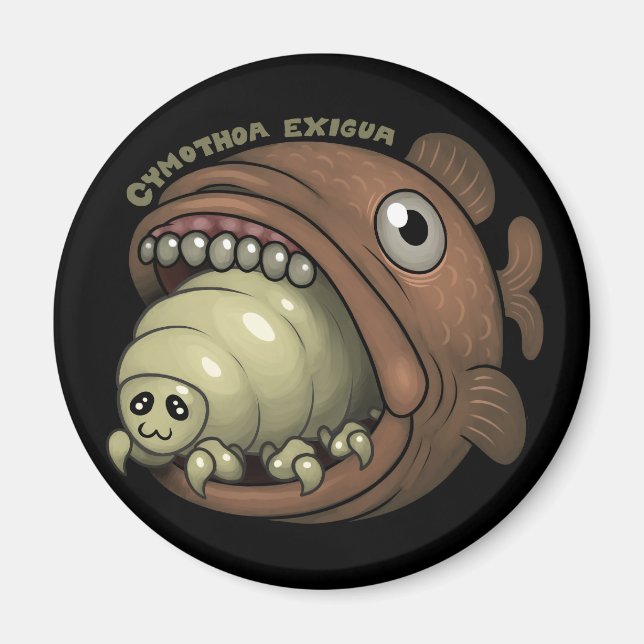 PARASITEN: Cymothoa exigua Magnet (Vorne)