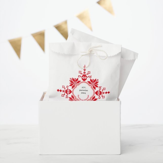 Parastas Geschenktaschen rot Geschenktütchen (Party)