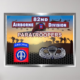 Paratrooper der 82. Im Flugzeug Division Poster