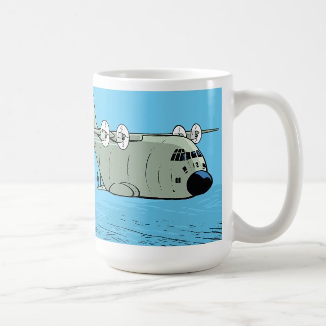 Paratrooper Hercules Plane Cartoon Coffee Mug Tasse (Rechts)