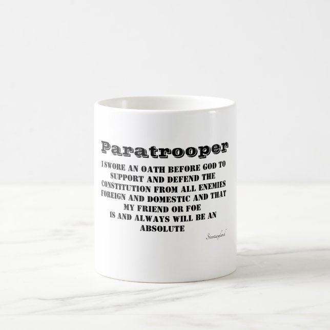 Paratrooper Oath Coffee Tasse (Mittel)