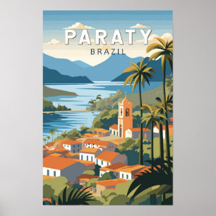 Paraty Brasilien Reise Kunst Vintage Poster