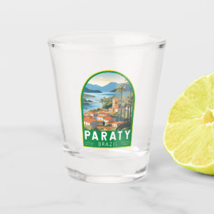 Paraty Brazil Travel Art Vintag Schnapsglas