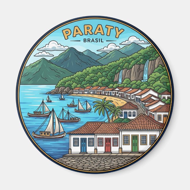 Paraty Brazil Travel Magnet (Vorne)