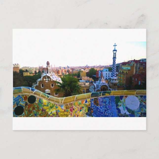 Parc Guell, Barcelona, Spanien Postkarte (Vorderseite)
