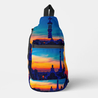 Parc Güell Inspirierte Reisetasche | Farbige Tasch Crossbody Bag