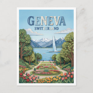Parc La Grange Genf Schweiz Postkarte