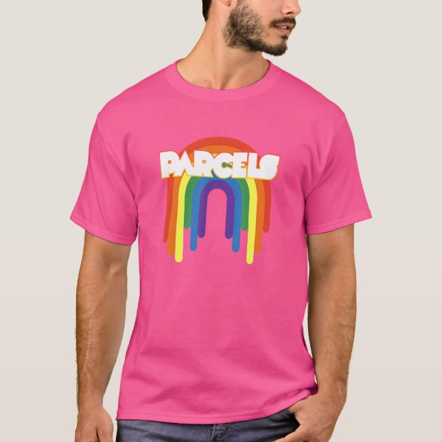 Parcels Rainbow Retro Theme T-Shirt (Vorderseite)