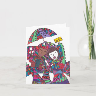 Pärchen auf einer Karte gewartet