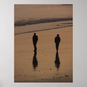 Pärchen-Spaziergang am Abend Poster
