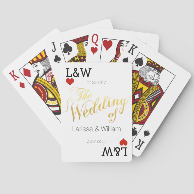 Pärchennamen, Liebe, Hochzeit Spielkarten (Rückseite)