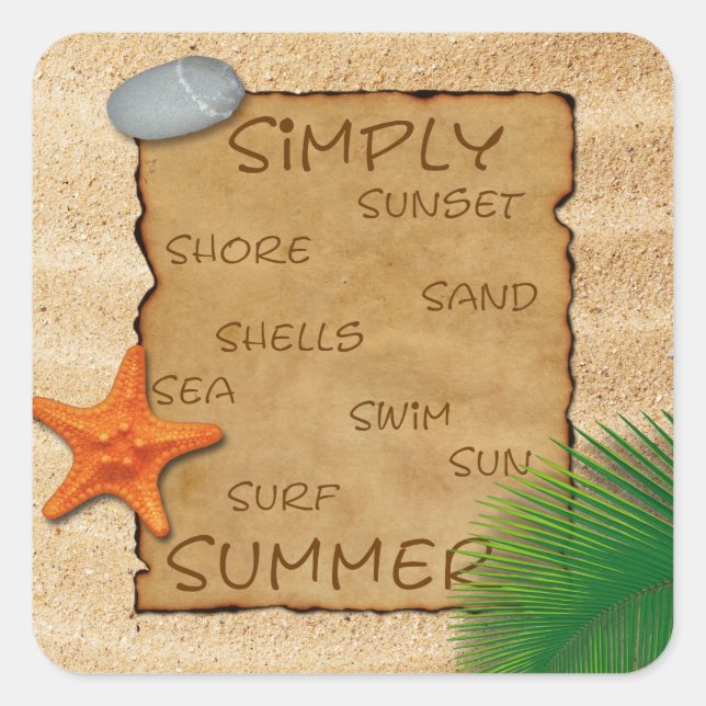 Parchment auf Sandgrund - Aufkleber (Vorderseite)