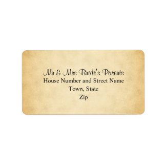 Parchment-Muster-Hochzeit Adressaufkleber