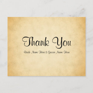 Parchment Pattern Design Hochzeit Vielen Dank Postkarte