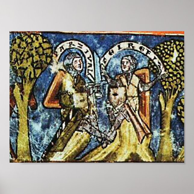 parcival Mittelalterliches Abbild Poster (Vorne)