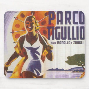 Parco Tgullio Vintage Travel Poster Mousepad