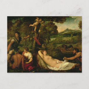 Pardo Venus oder Jupiter und Antiope Postkarte