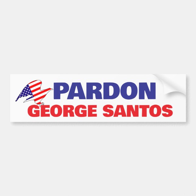 PARDON GEORGE SANTOS punishment too harsh free him Autoaufkleber (Vorne)