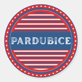 Pardubice City Pride Emblem – Czech Identity Runder Aufkleber