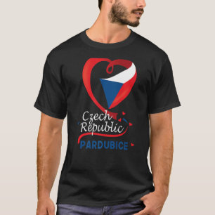 Pardubice Tschechien Herzenflagge Lötüberzug T-Shirt