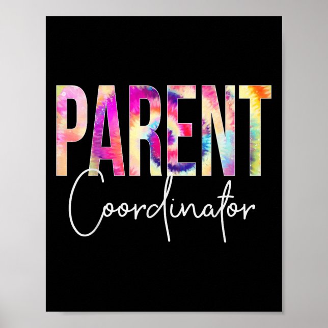 Parent Coordinator Tie Dye Back To School Apprecia Poster (Vorne)